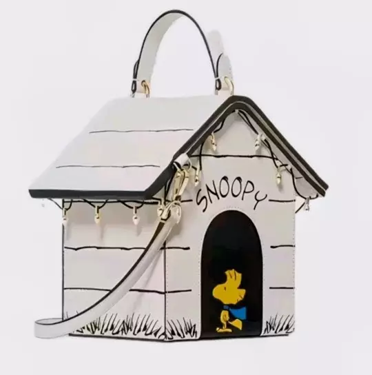 KATE SPADE NEW YORK EXCLUSIVE PEANUTS SNOOPY 3D DOGHOUSE CROSSBODY HANDBAG NWT thumbnail