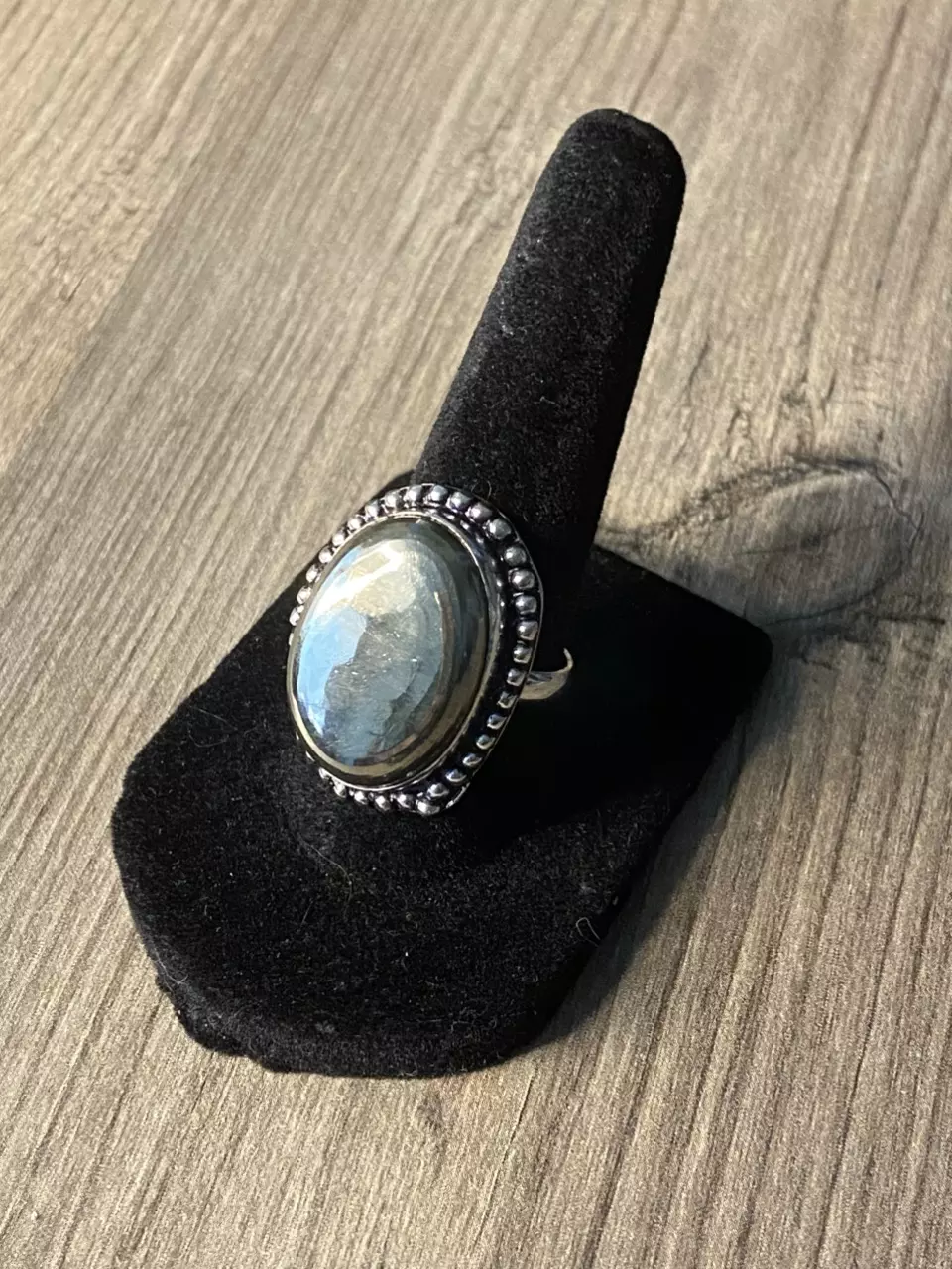 Pyrite & 925 Silver Ring Size 6.75 thumbnail