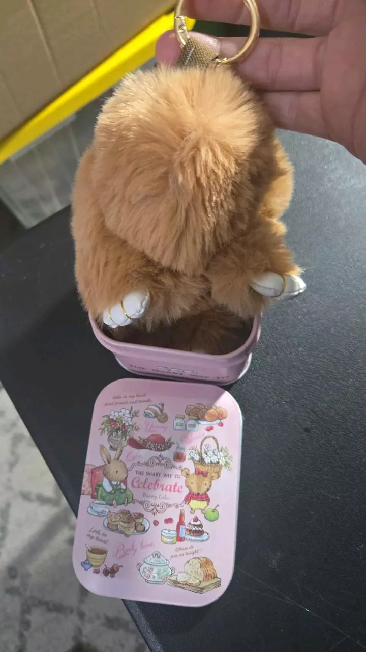 Bunny keychain (brown) thumbnail