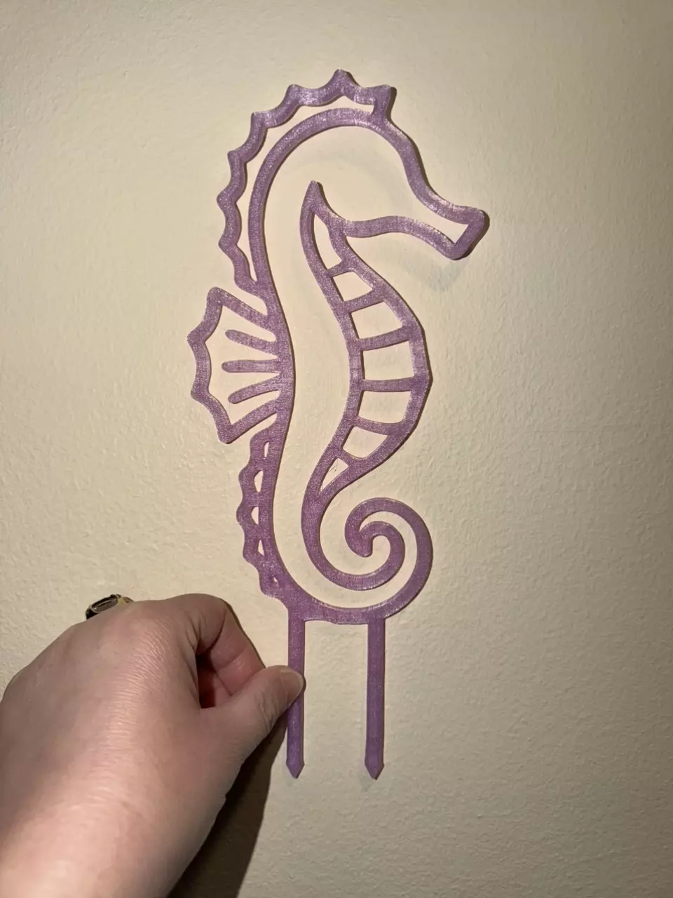 item #146: Seahorse trellis (purple gem sparkle) thumbnail