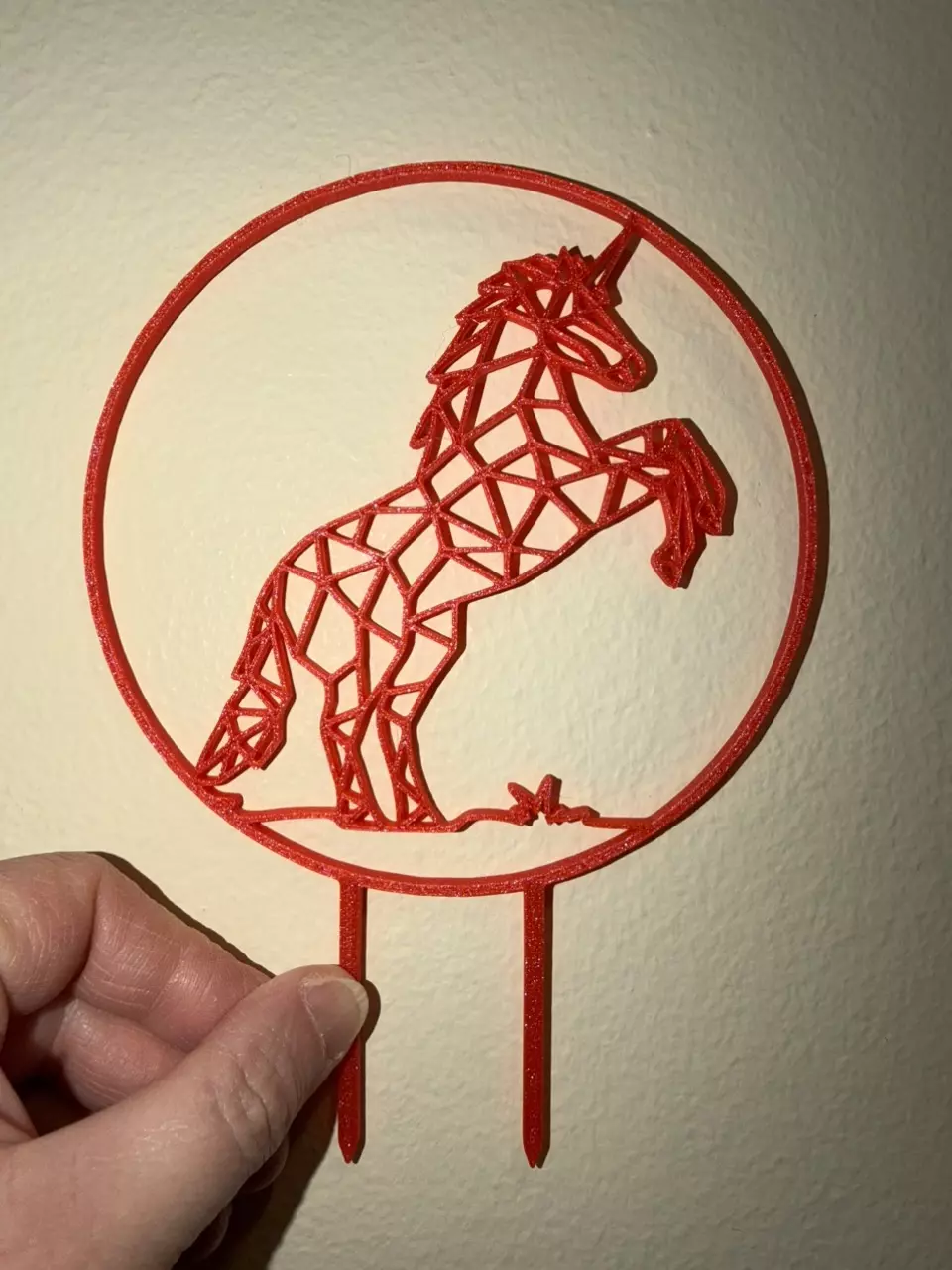 Item #147: Unicorn round mini trellis (Ruby sparkle) thumbnail
