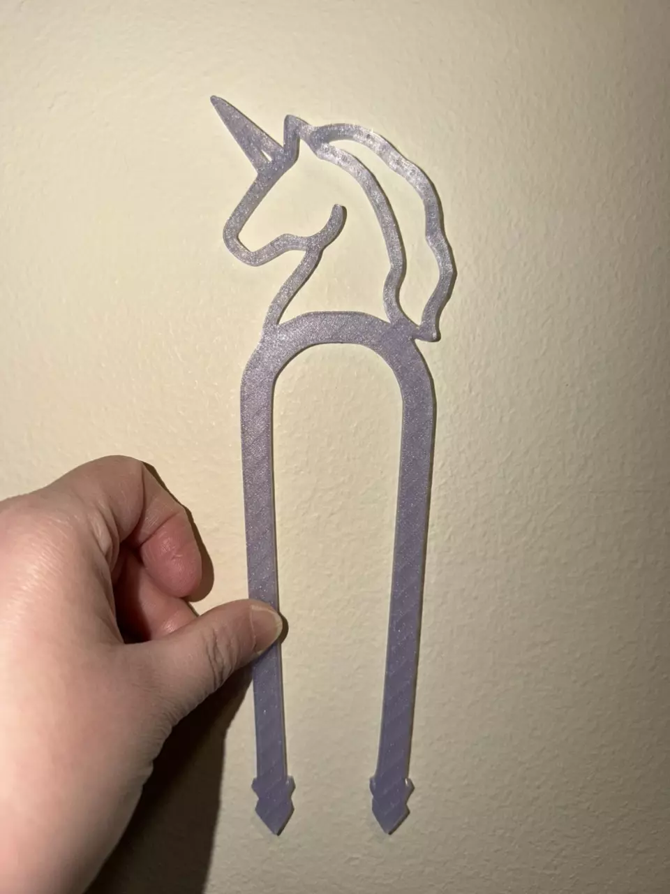 item #125: Unicorn “U” mini trellis (clear gem sparkle) thumbnail