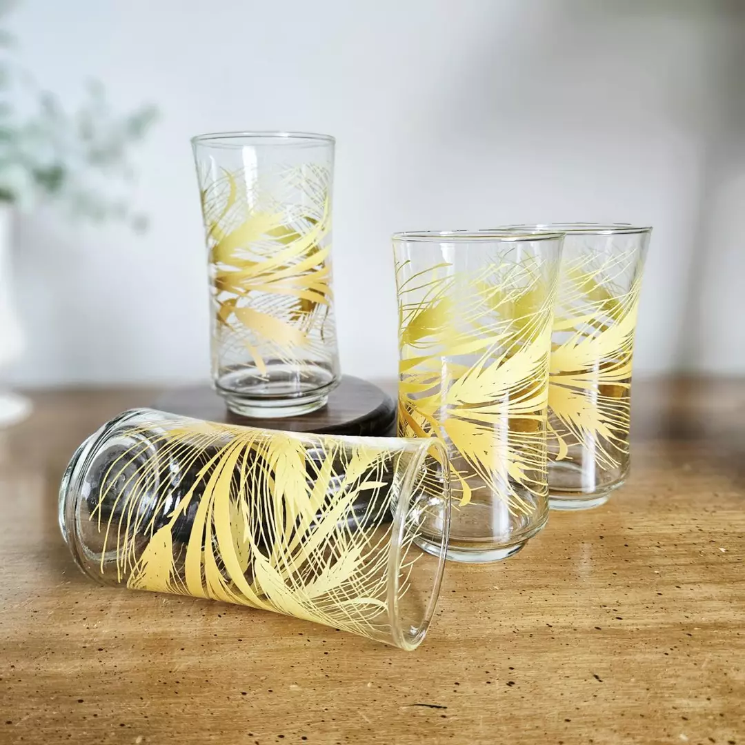 Libbey Golden Harvest Wheat Glasses Set of 4 thumbnail