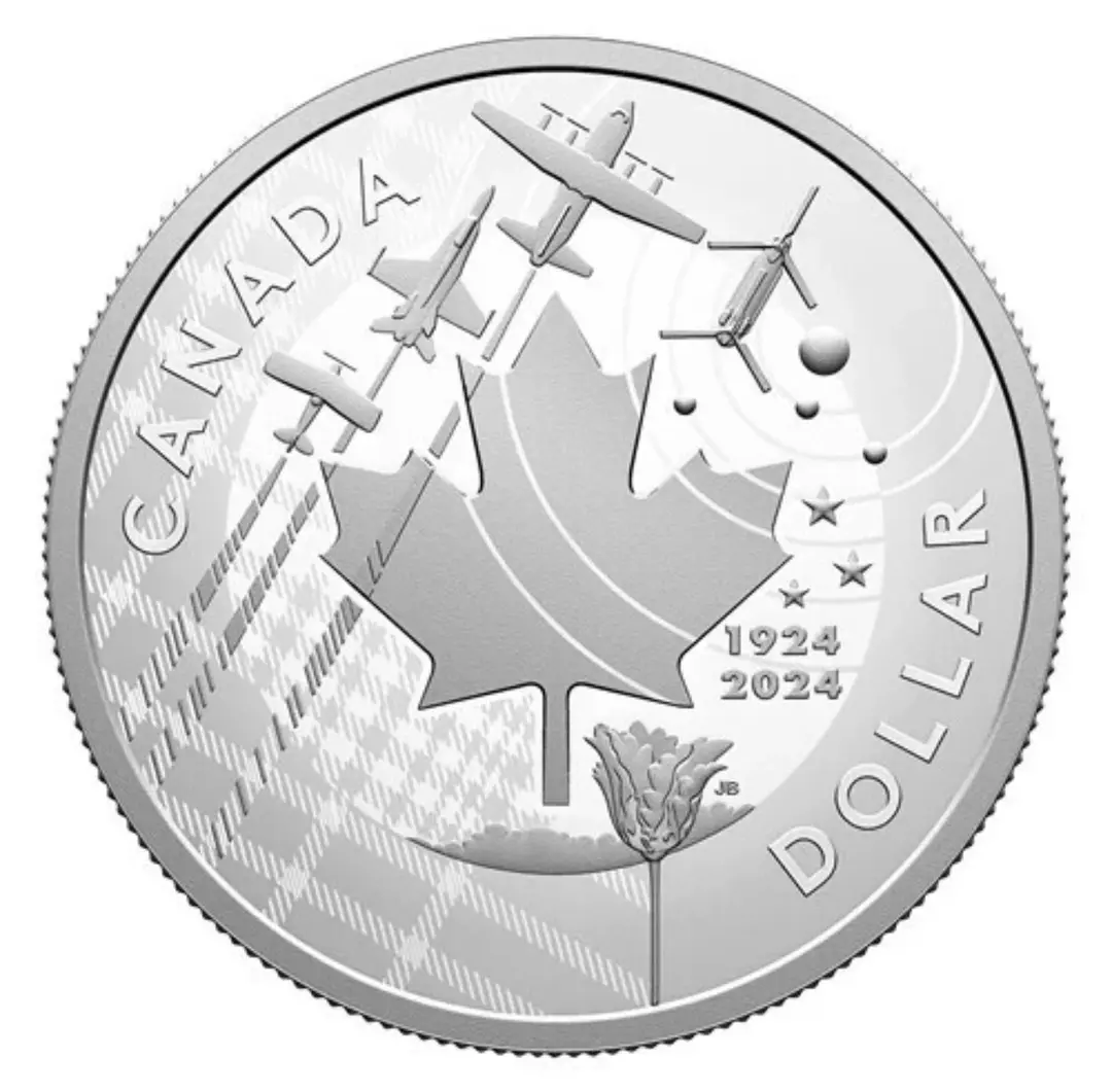 🇨🇦 2024 Silver Proof Dollar-100th Anniversary of The Royal Canadian Air Force thumbnail