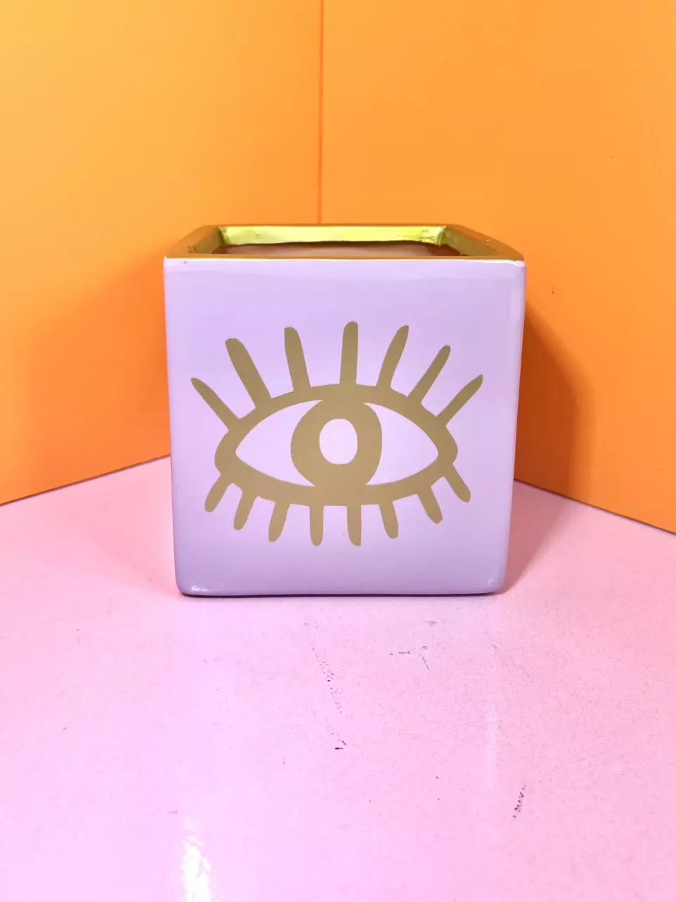 Hand Painted Vinyl Decal Pot - 4 in. | Lavender thumbnail