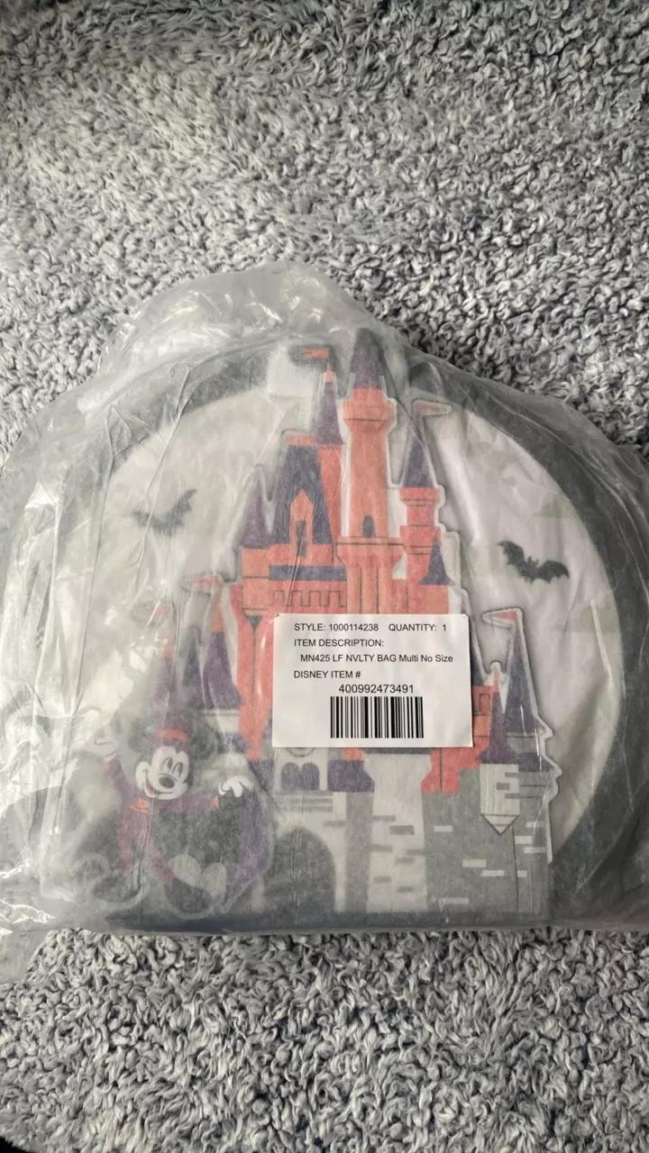 Disney Parks World Mickeys Not So Scary Halloween Loungefly Backpack glows thumbnail