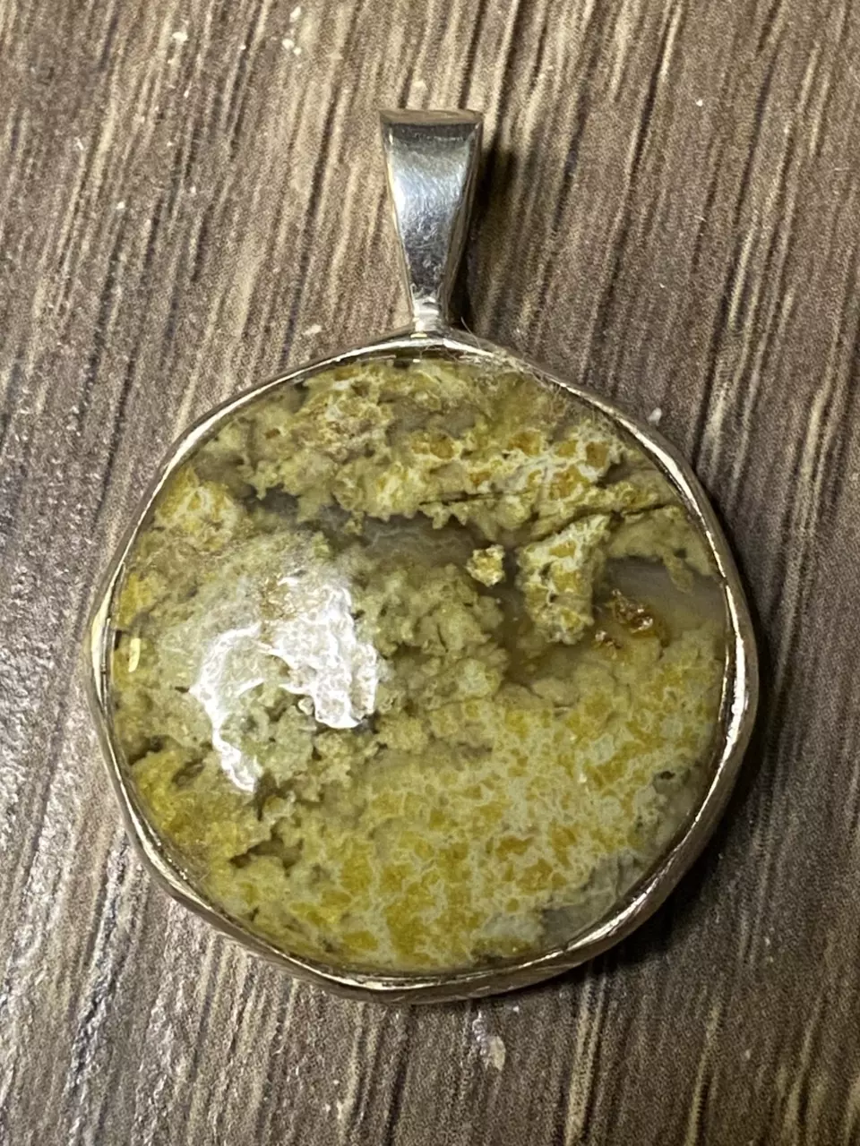 Australian Green Opal & Silver Pendant  2” thumbnail