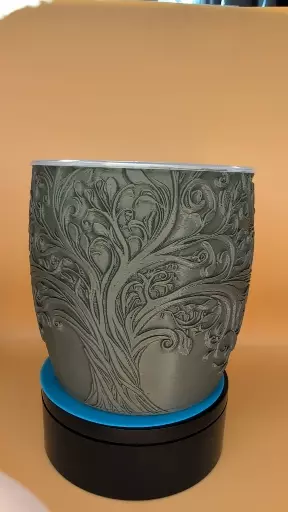 Tree of Life Embossed Planter – Moss Green with Clear Nursery Liner thumbnail