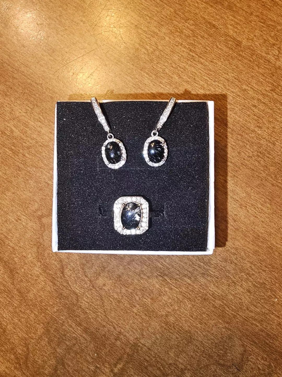 Sterling Silver Black Rutilated Quartz set thumbnail