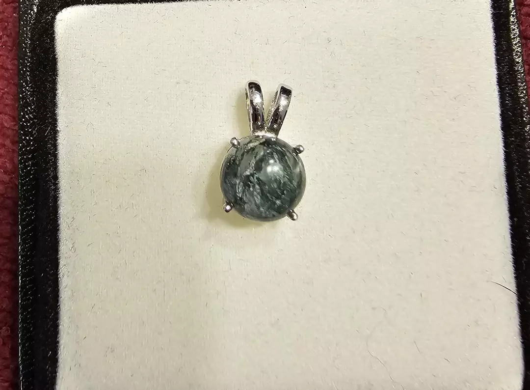 Sterling Silver Moss Agate thumbnail
