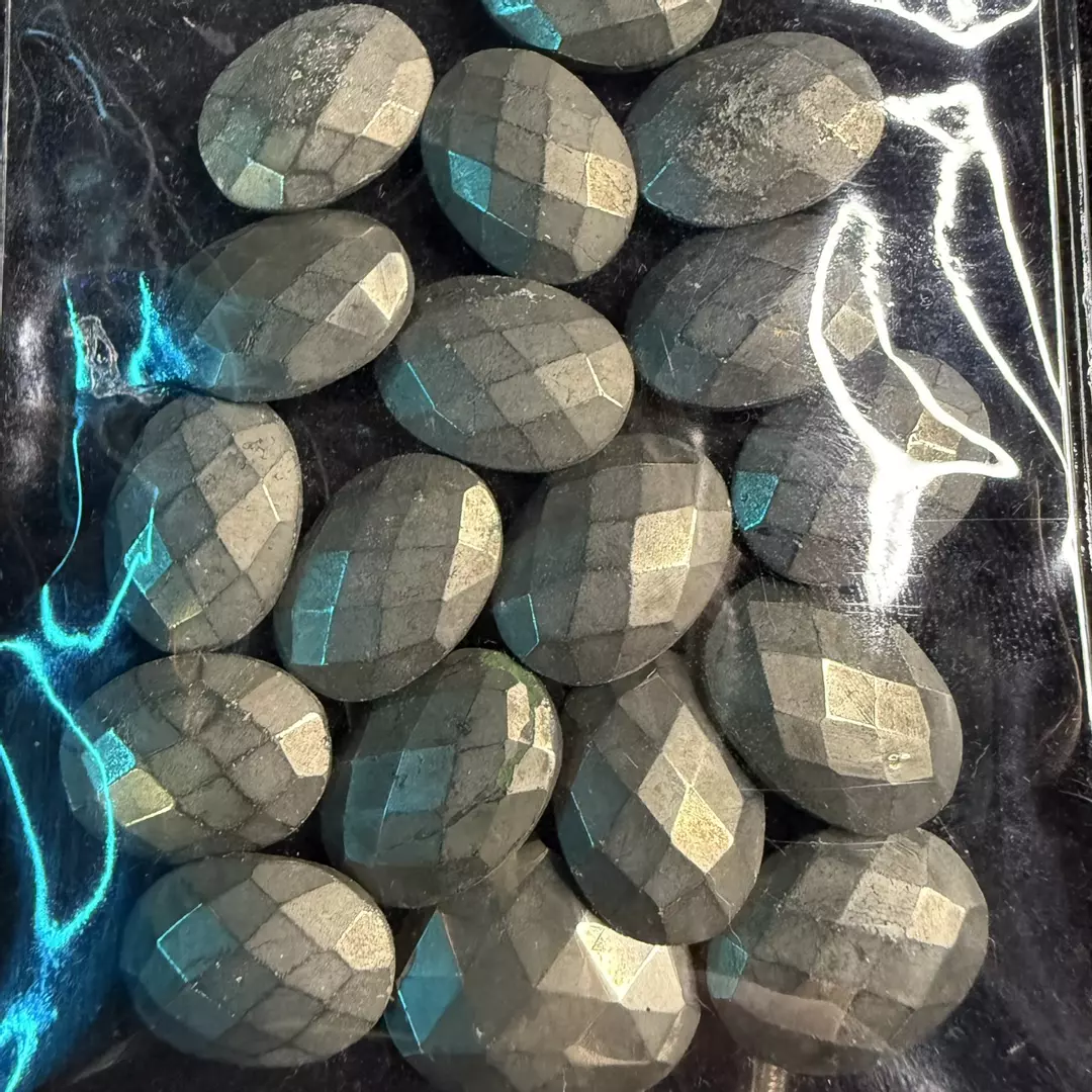 Large Faceted PYRITE stone thumbnail