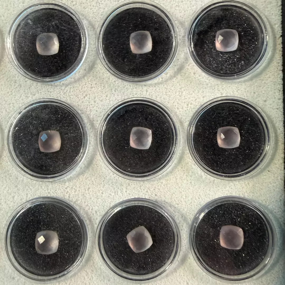 Rose Quartz Faceted Cushion thumbnail