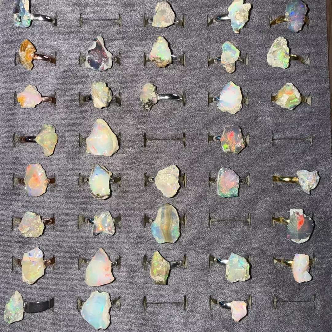 RAW OPAL RINGS ADJUSTABLE SIZE thumbnail