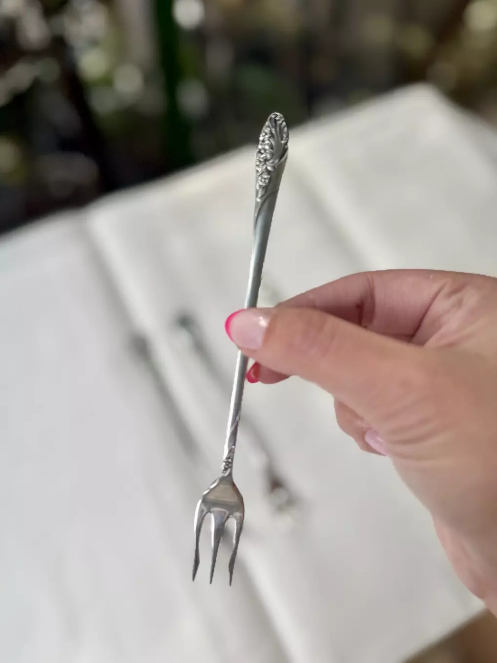 Oneida silverplated vintage fork thumbnail