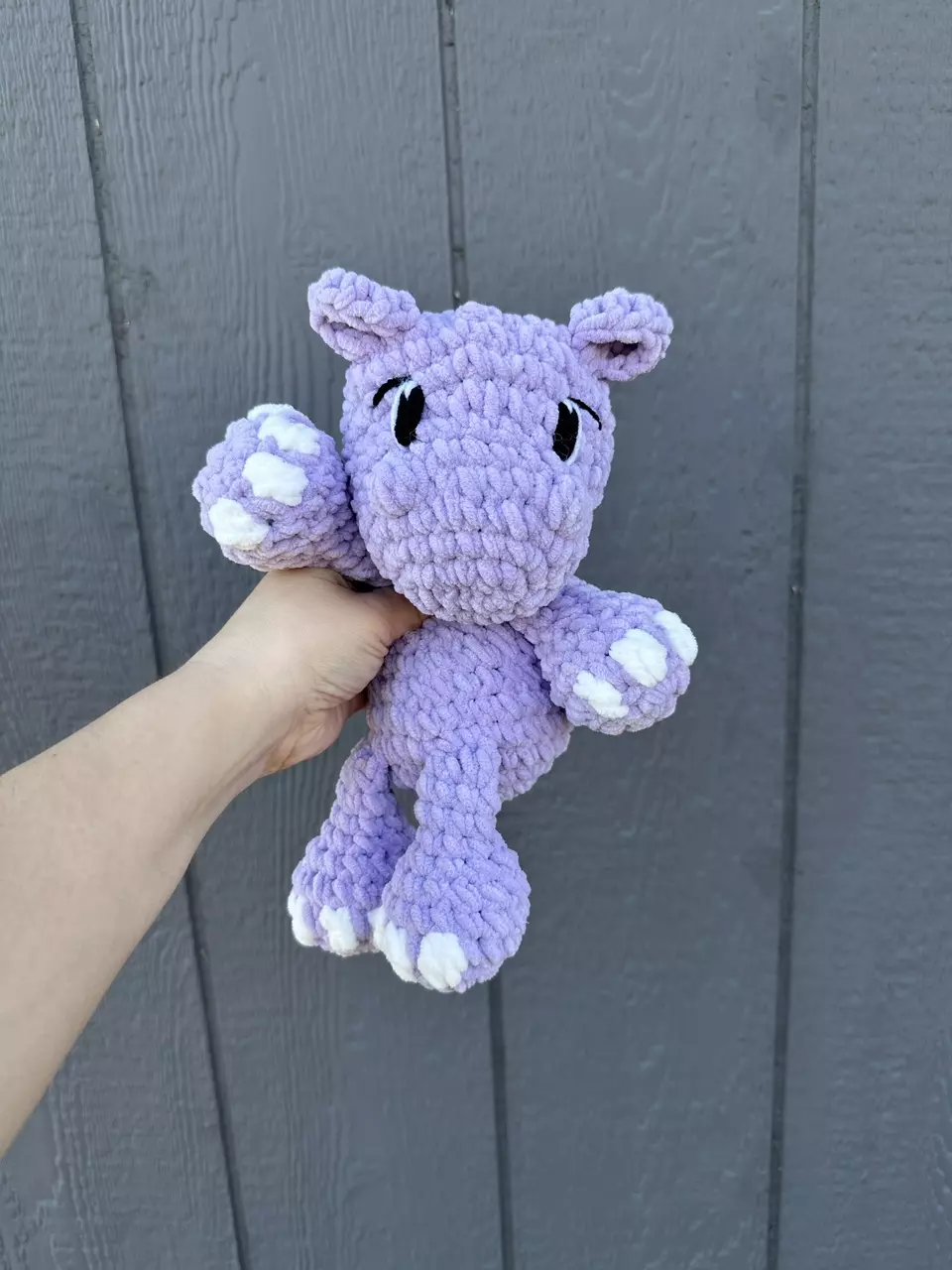 Lilac hippo plushie thumbnail