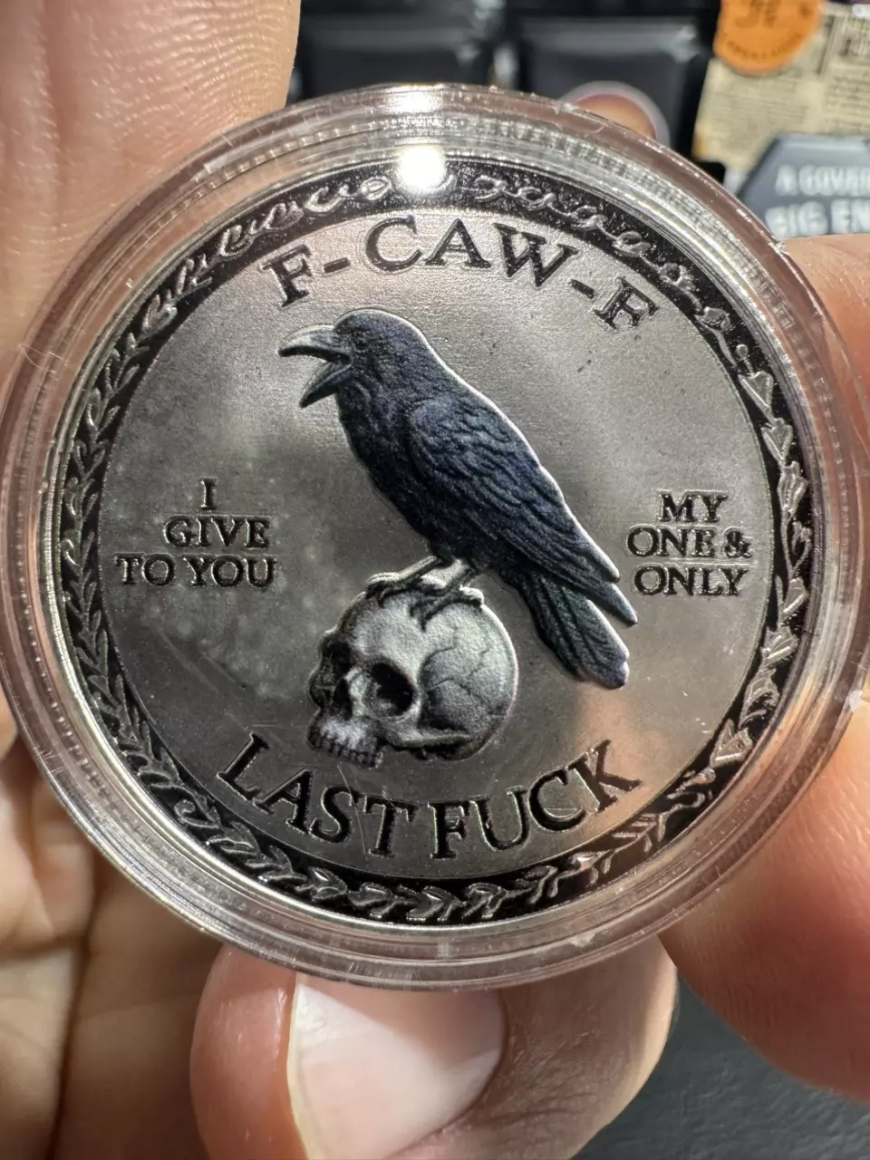 Black Crow on Skull thumbnail