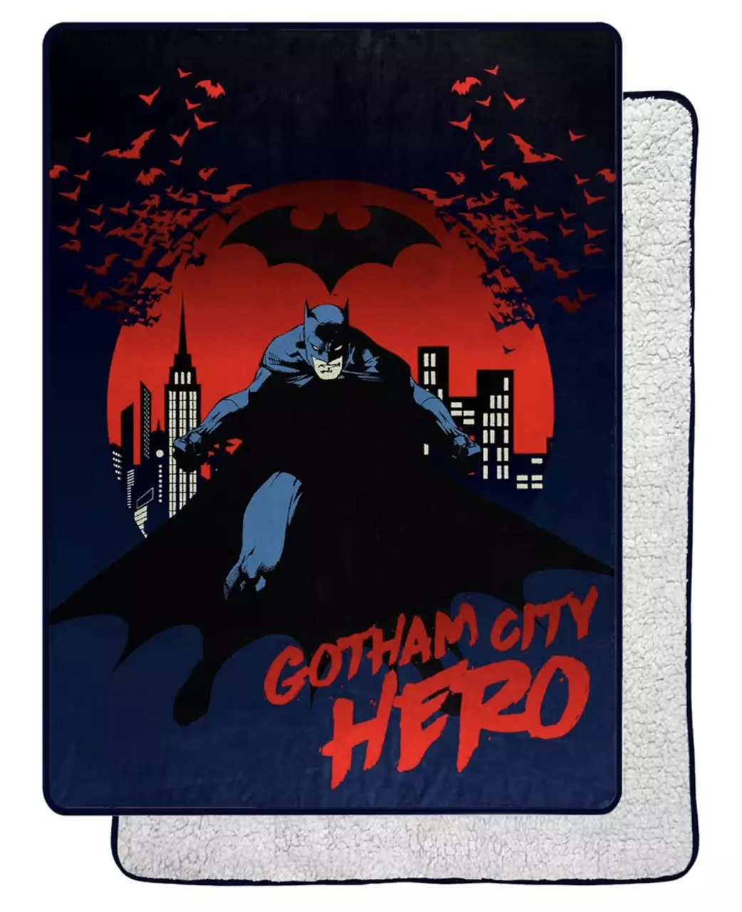 Northwest DC - Batman Silk Touch Sherpa Throw Blanket, 60" x 80", thumbnail