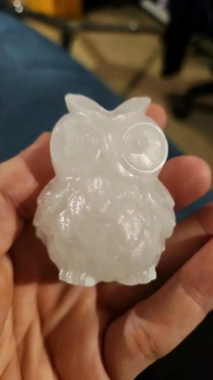 Rose quartz owl thumbnail