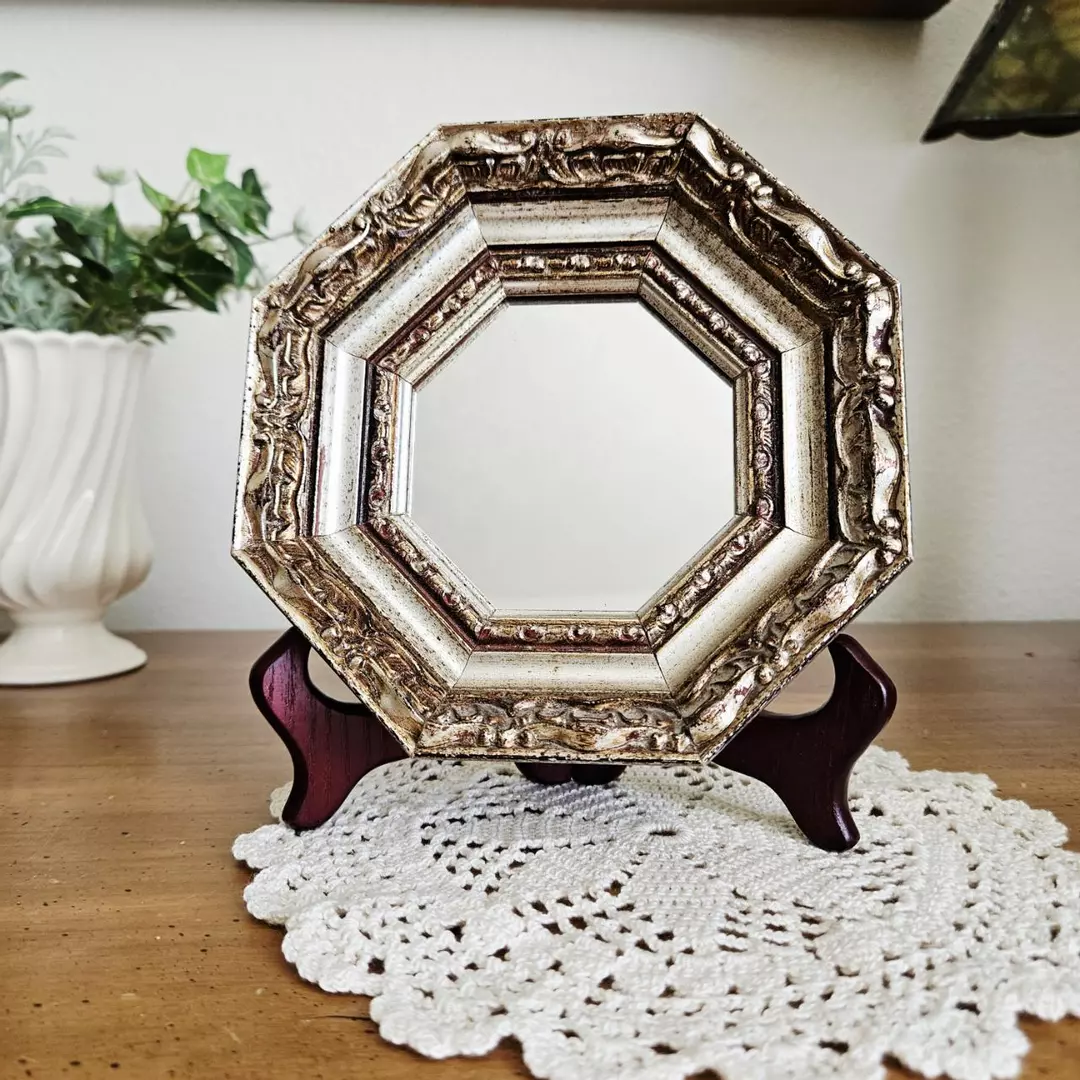 Florentine Style Octagonal Wood Framed AccentMirror thumbnail