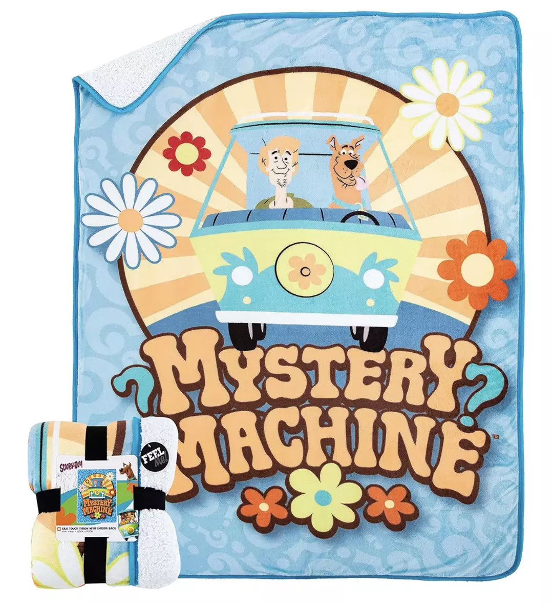 NORTHWEST Scooby Doo Oversized Silk Touch Sherpa Throw Blanket, 60" x 80", thumbnail