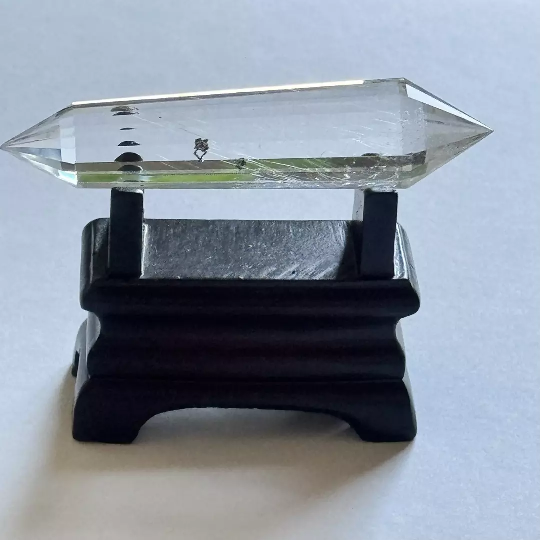 Clear Quartz Vogel with Silver Rutile #3 thumbnail