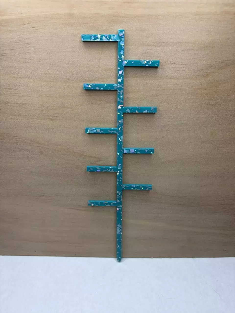 2pk Teal Glitter Chip Step Trellis 11” thumbnail