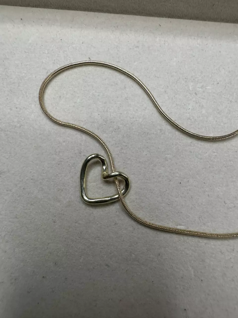 Gold tone heart necklace thumbnail