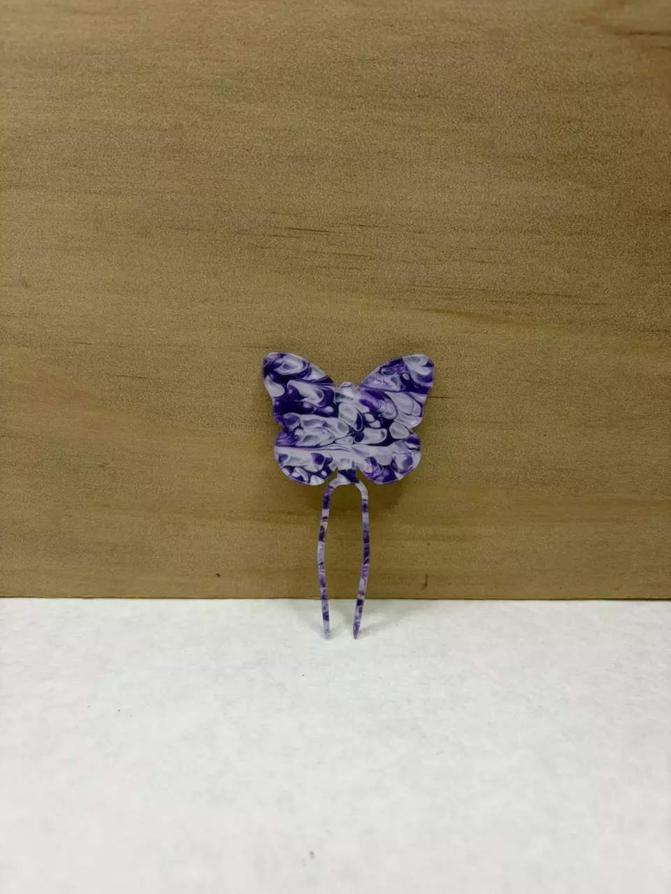 5pk Pirple/White Butterfly Prop Pins thumbnail