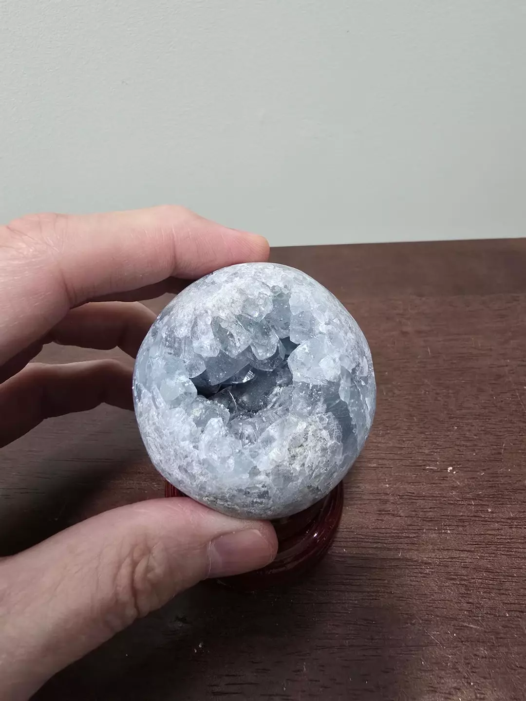 Celestite Crystal Sphere 57 mm thumbnail