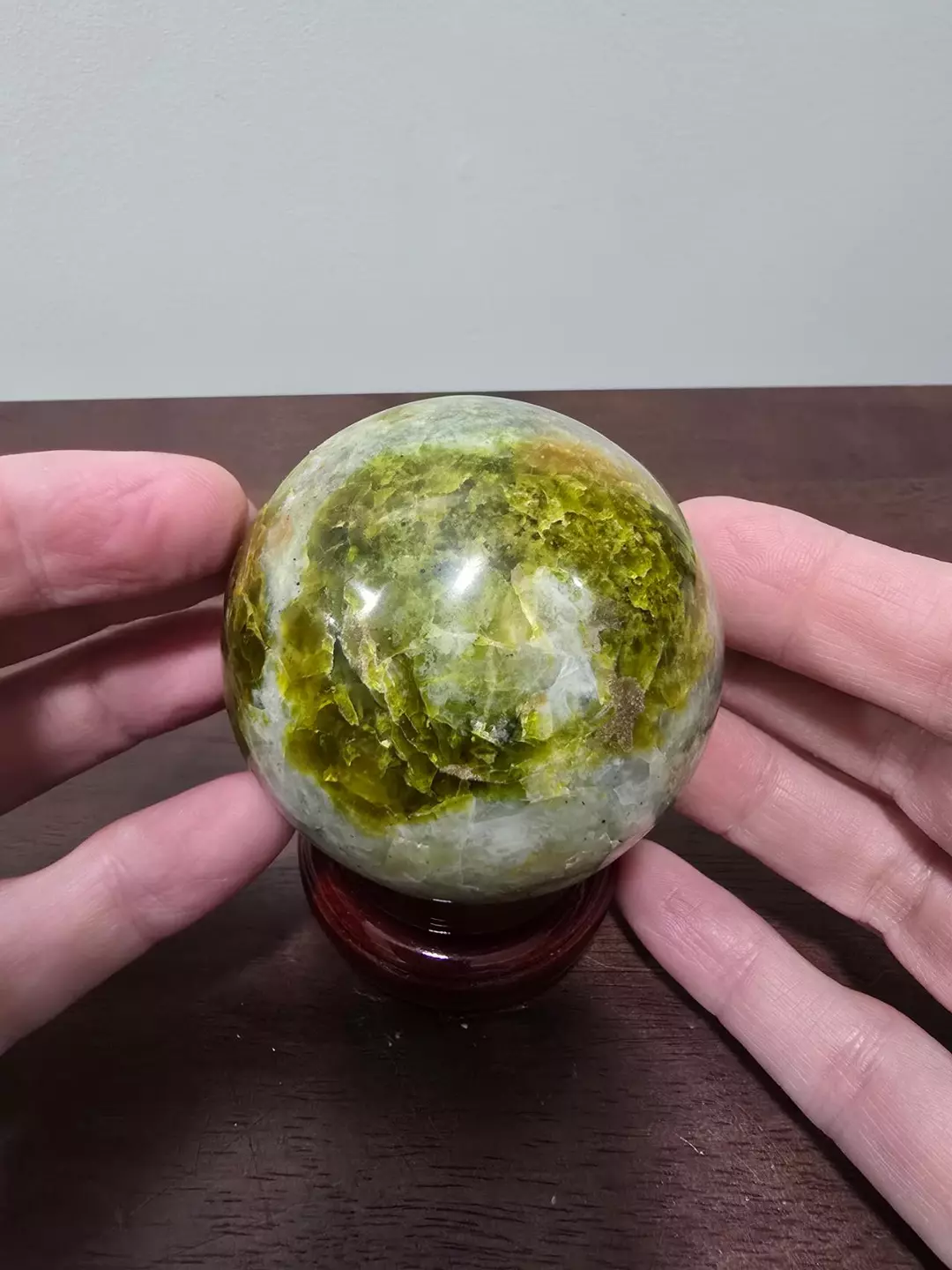 Green Opal Crystal Sphere 62 mm thumbnail