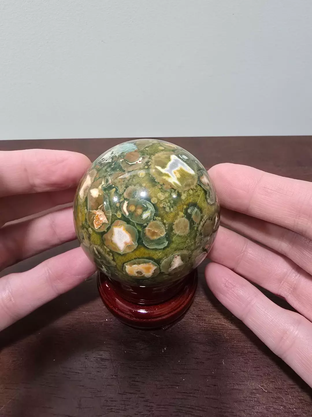 Rhyolite Rainbow Jasper Crystal Sphere #B 60 mm thumbnail