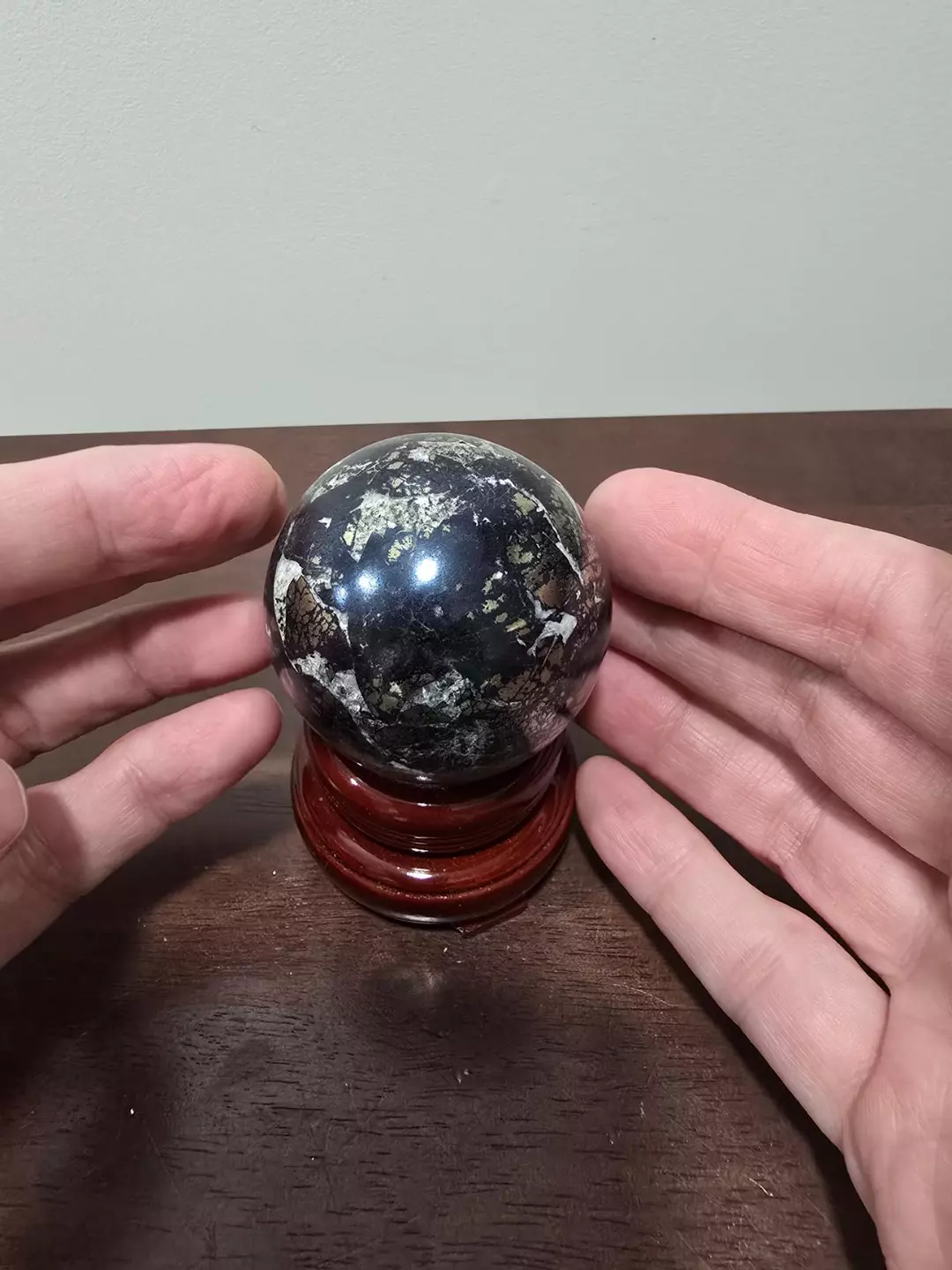 Covellite Metalic Dark Blue Crystal Sphere #D 53 mm thumbnail