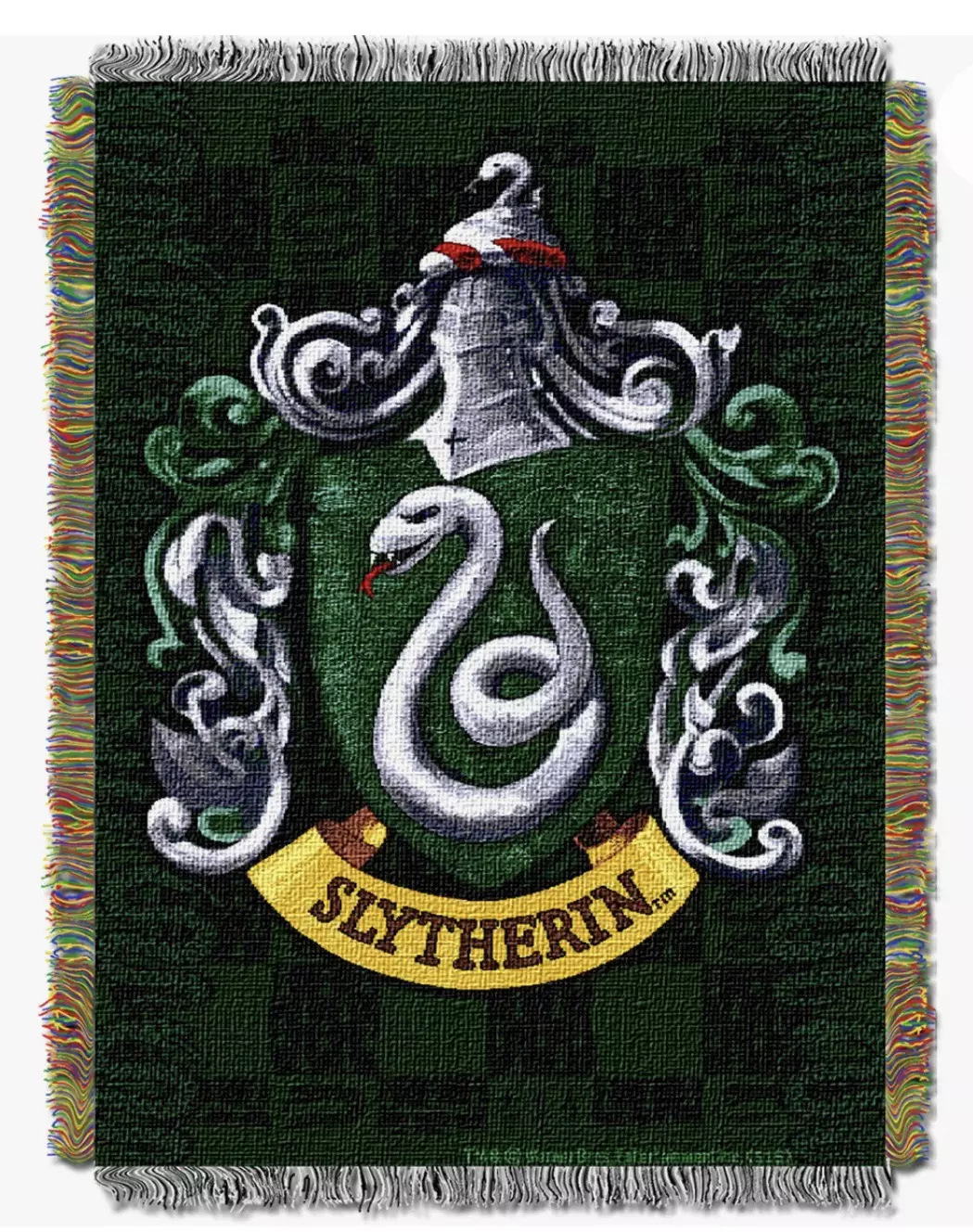 Warner Bros. Harry Potter Throw Blanket, Slytherin Shield Wizarding World Decor, thumbnail