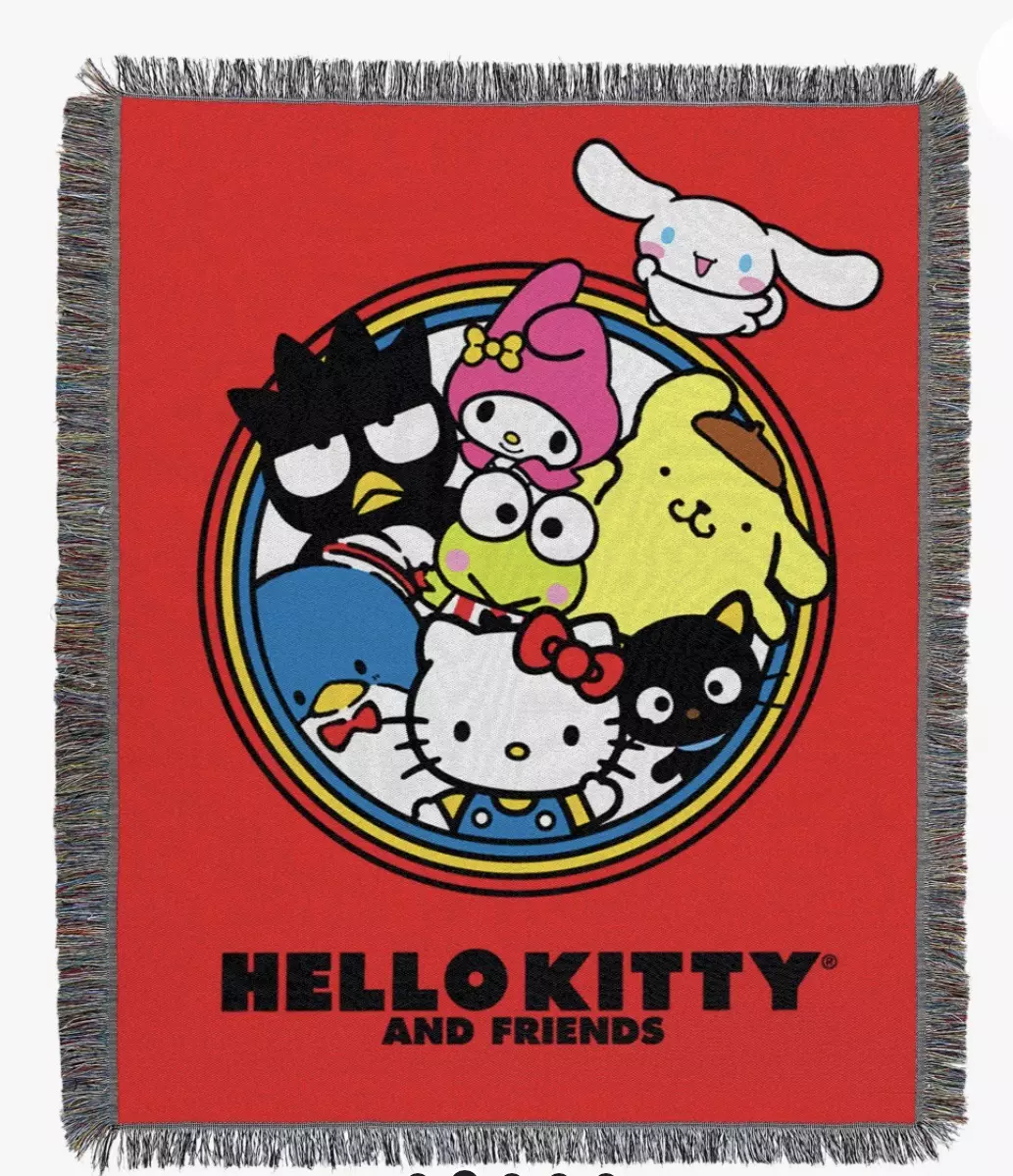 Sanrio Hello Kitty Throw Blanket, Circle Of Fun Cute Anime Decor, 48x60 Inches thumbnail