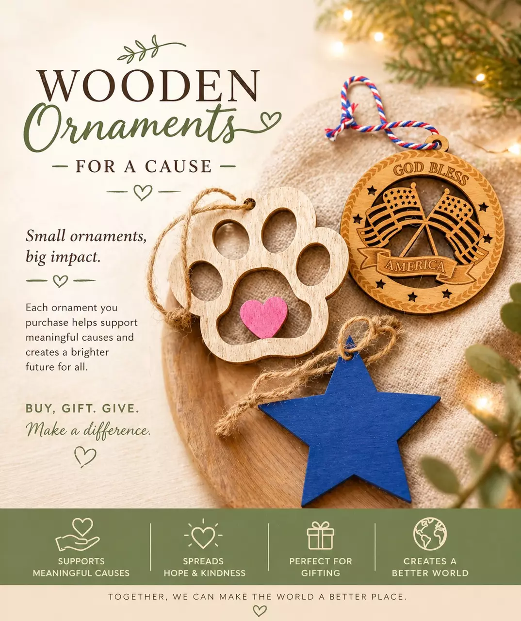 Wooden Ornaments for a Cause thumbnail