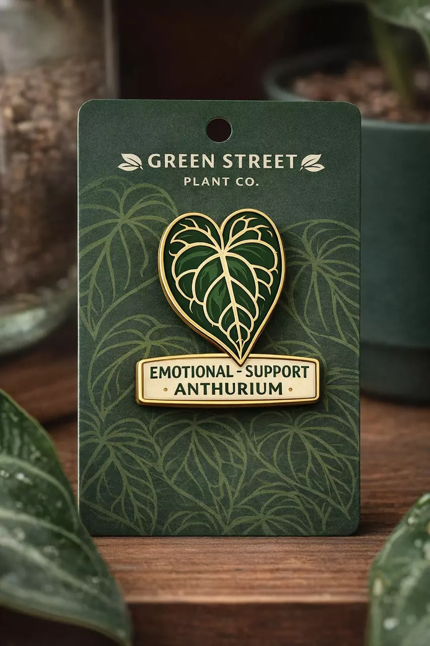 Emotional Support Anthurium Pin thumbnail