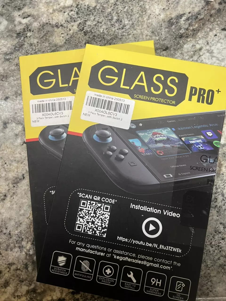 3pk Glass Pro+ Nintendo Switch-2 glass covers. thumbnail