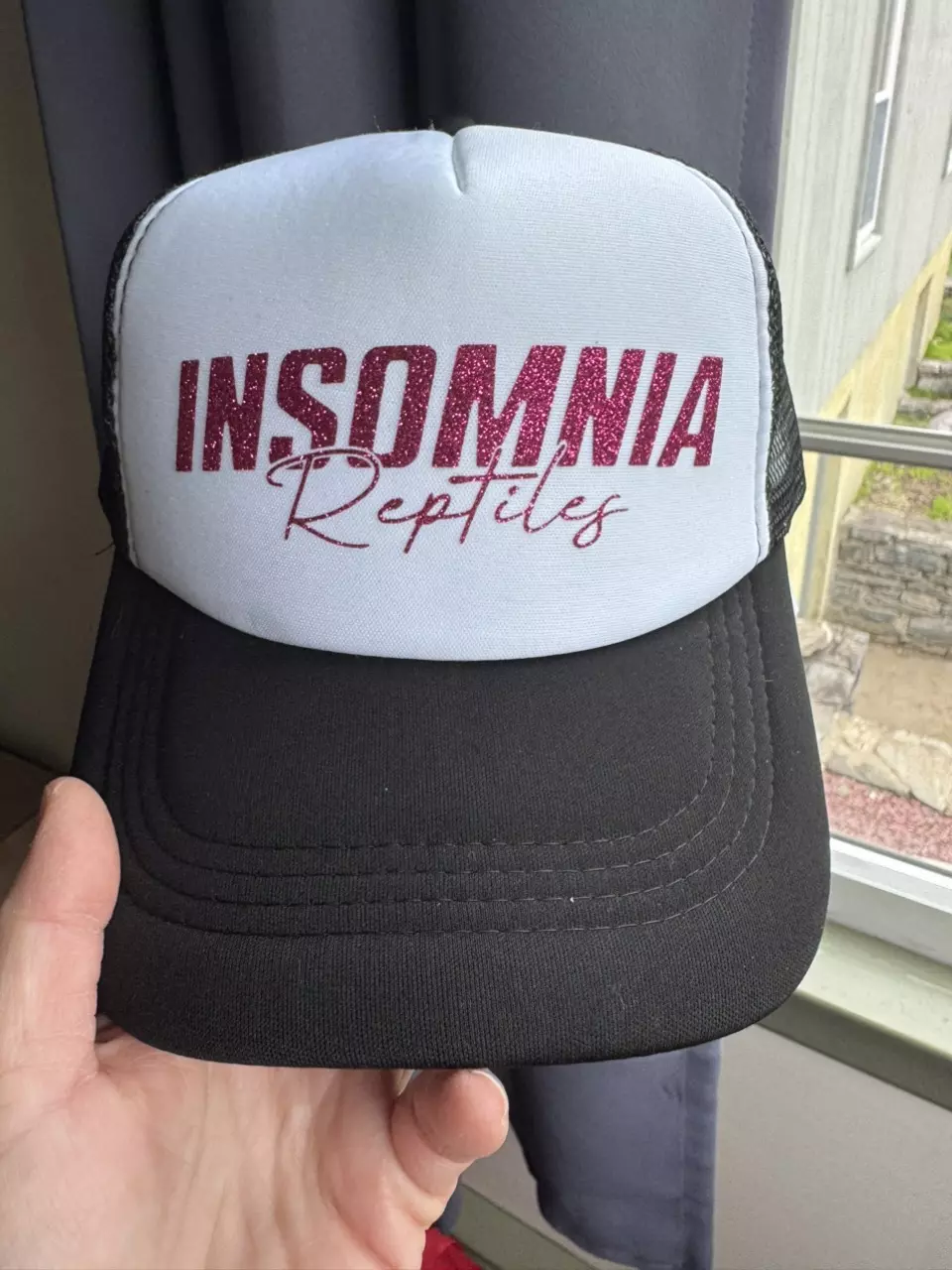 Hot Pink “Insomnia Reptiles” trucker hat thumbnail