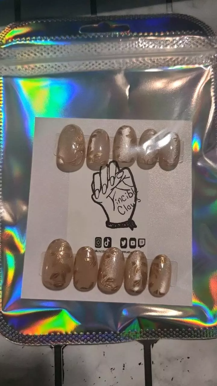 Nude Floral TouchNails- Choose Size thumbnail