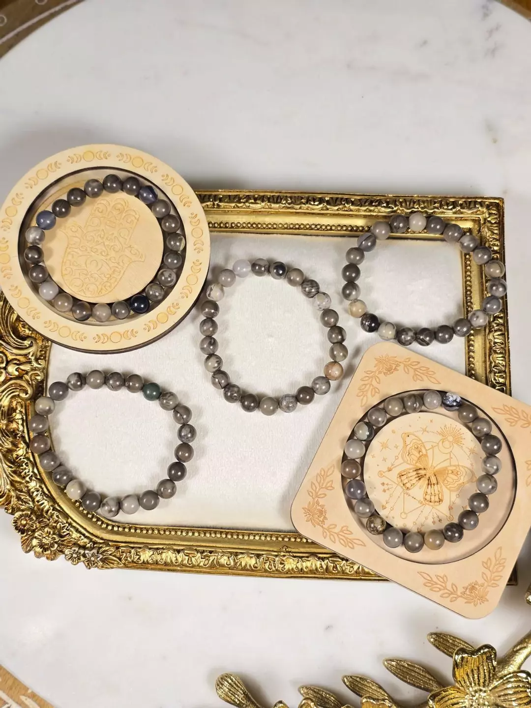 8mm Volcano Agate bracelet thumbnail