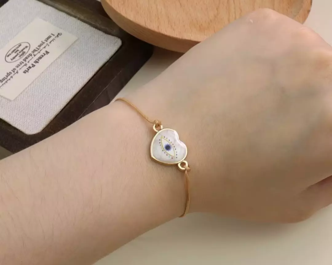 Evil eye heart bracelet thumbnail