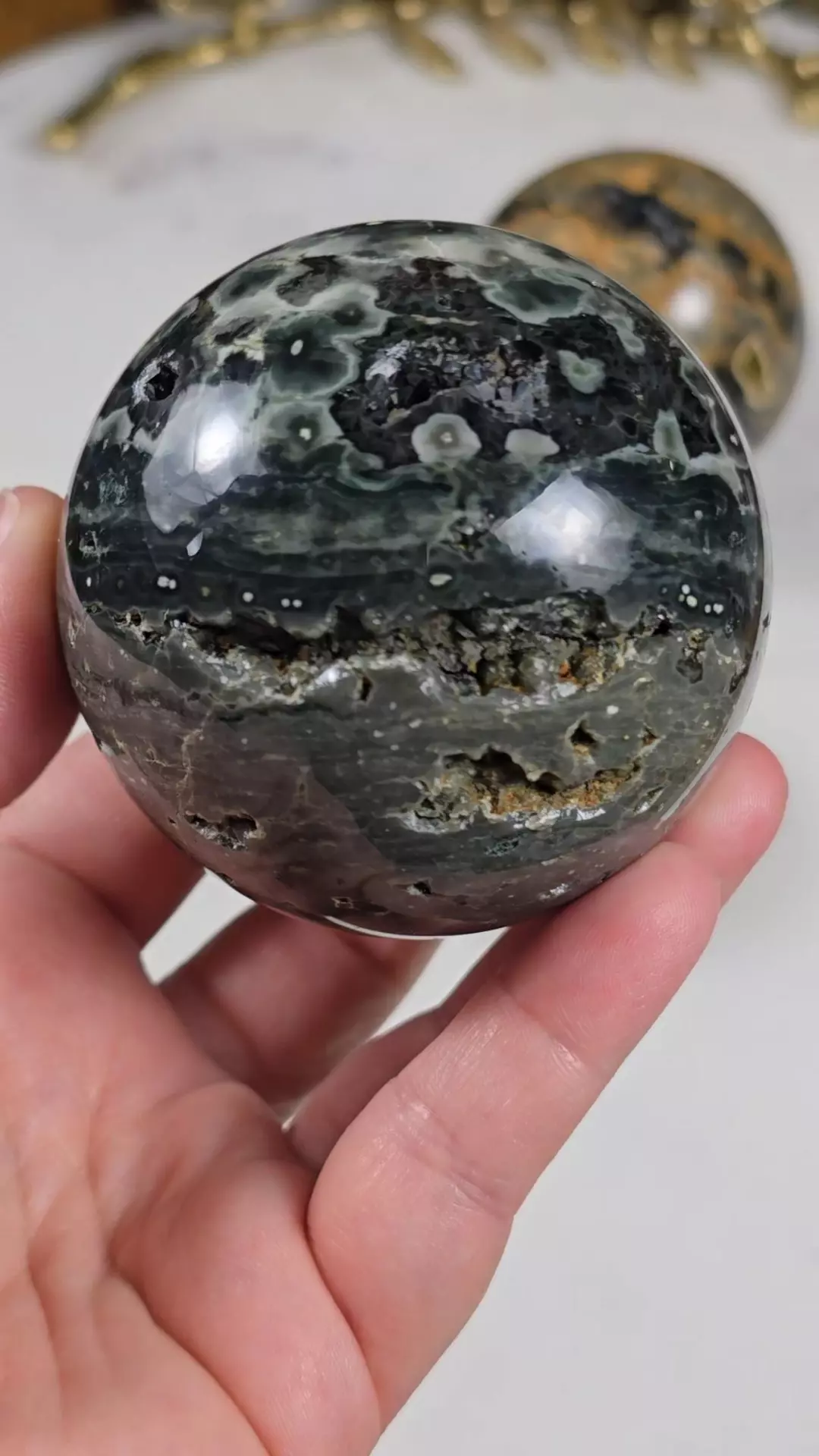 Green OJ sphere 70.19mm thumbnail