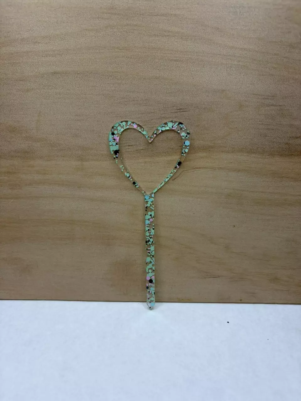 2pk Neon Glitter Splatter Single Heart Pot Pal thumbnail