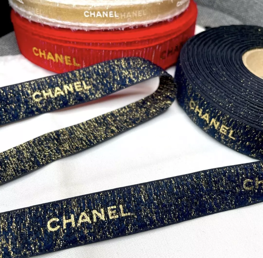 CHANEL Navy Tweed Ribbon by the Yard - 3/4" thumbnail
