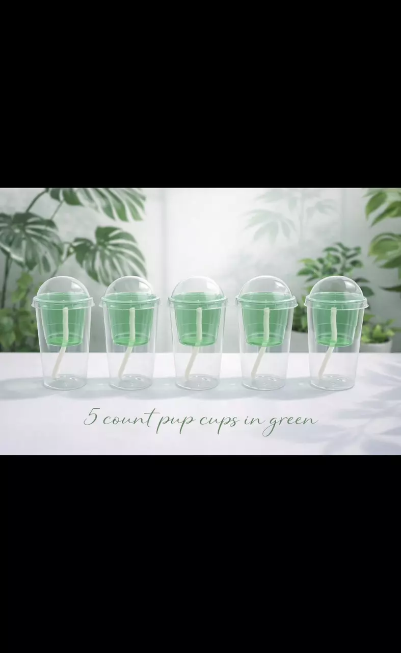 5 count green pup cups thumbnail
