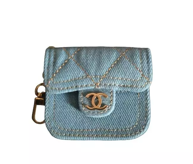 Chanel Denim AirPod Holder Bag Charm thumbnail