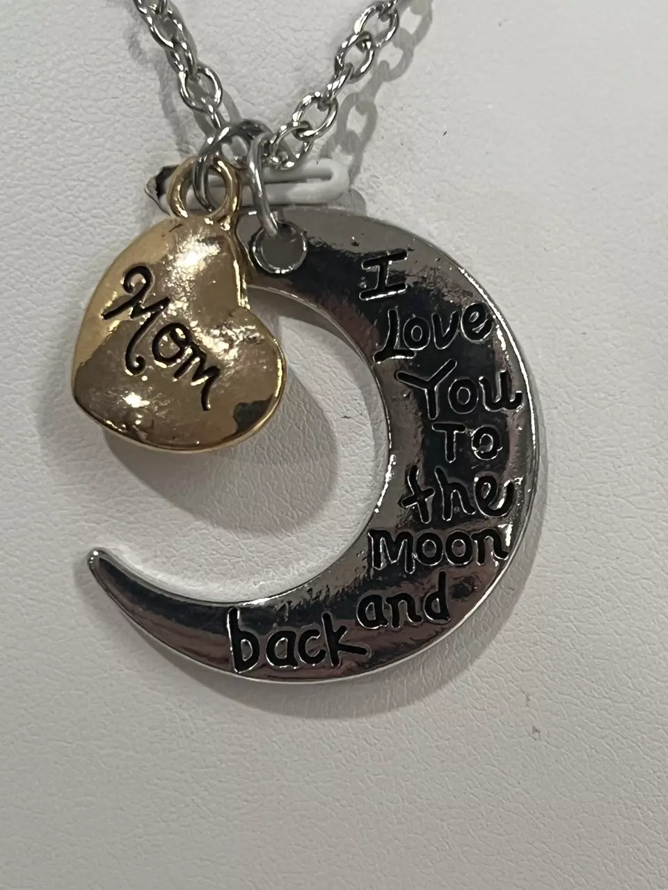 “Mom, I love you to the moon and back” necklace thumbnail