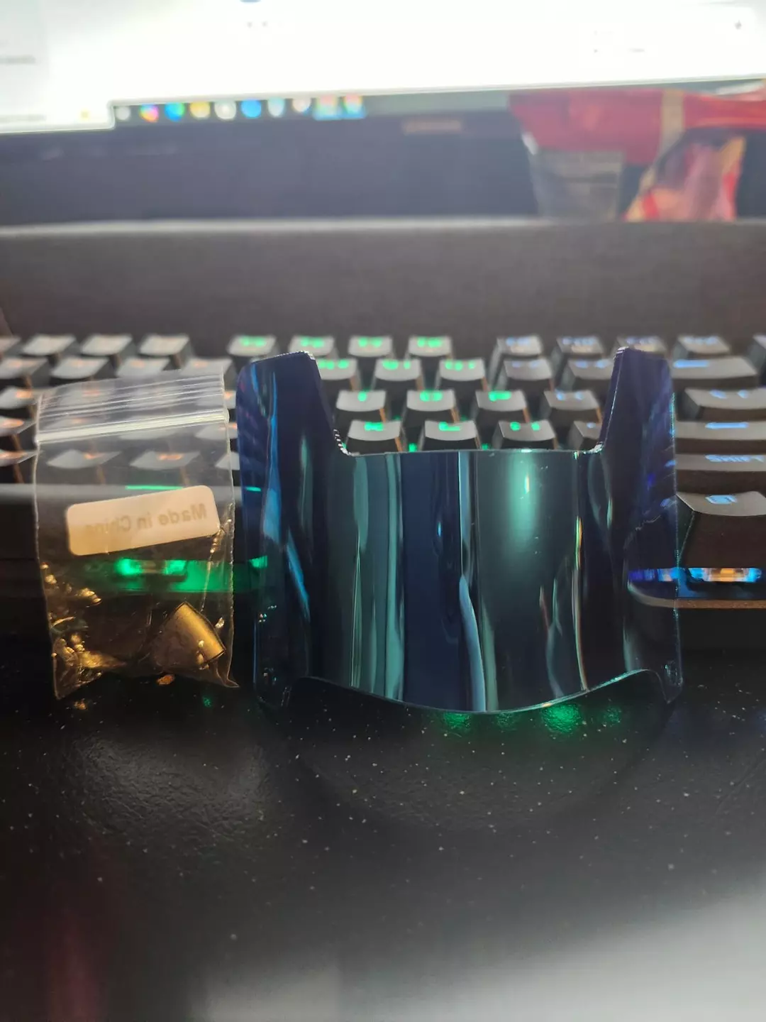 Mini helmet visors with set of clips multiple colors available thumbnail