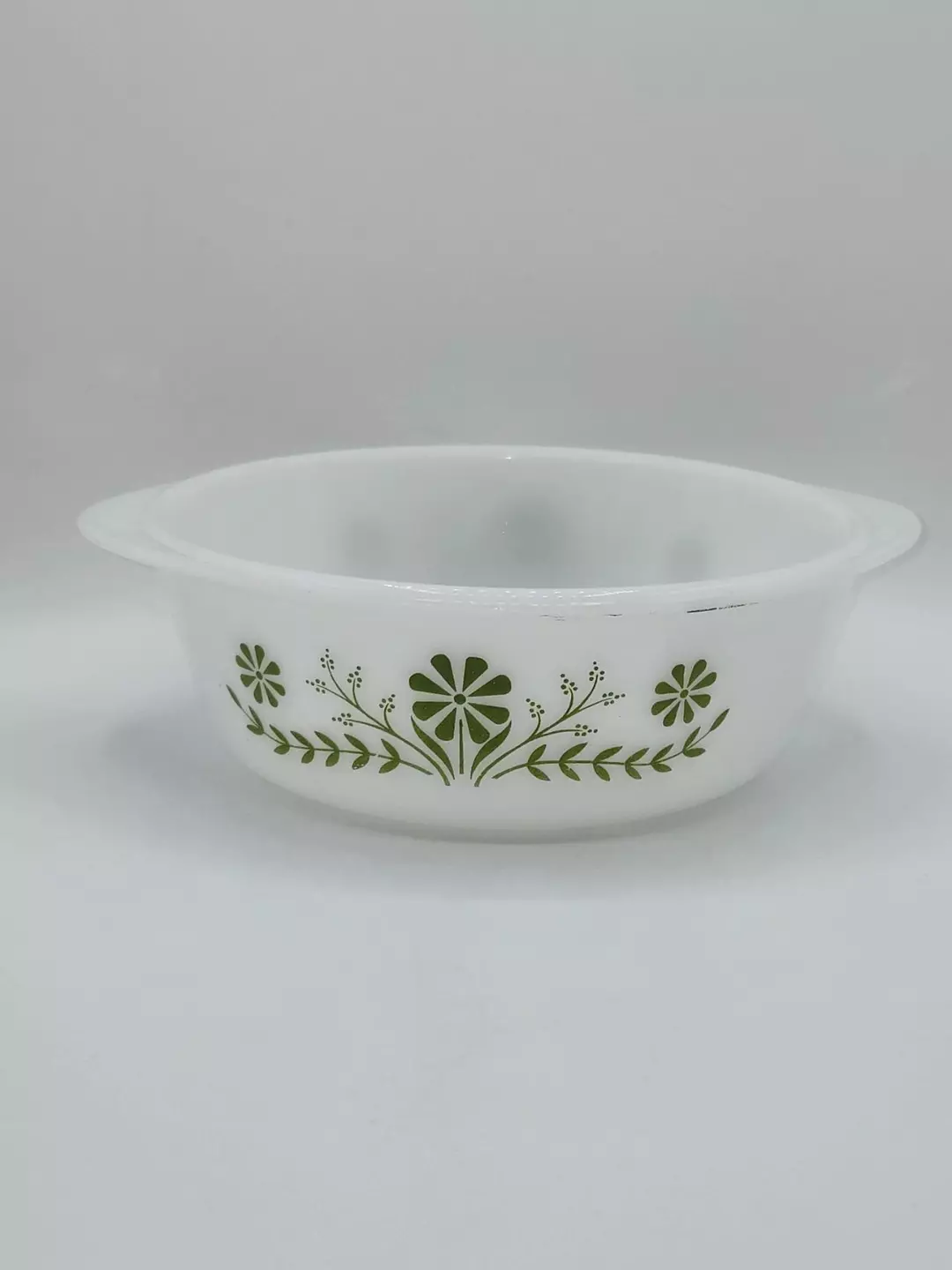 Vintage Glasbake Green Daisy Casserole Dish (no lid) thumbnail