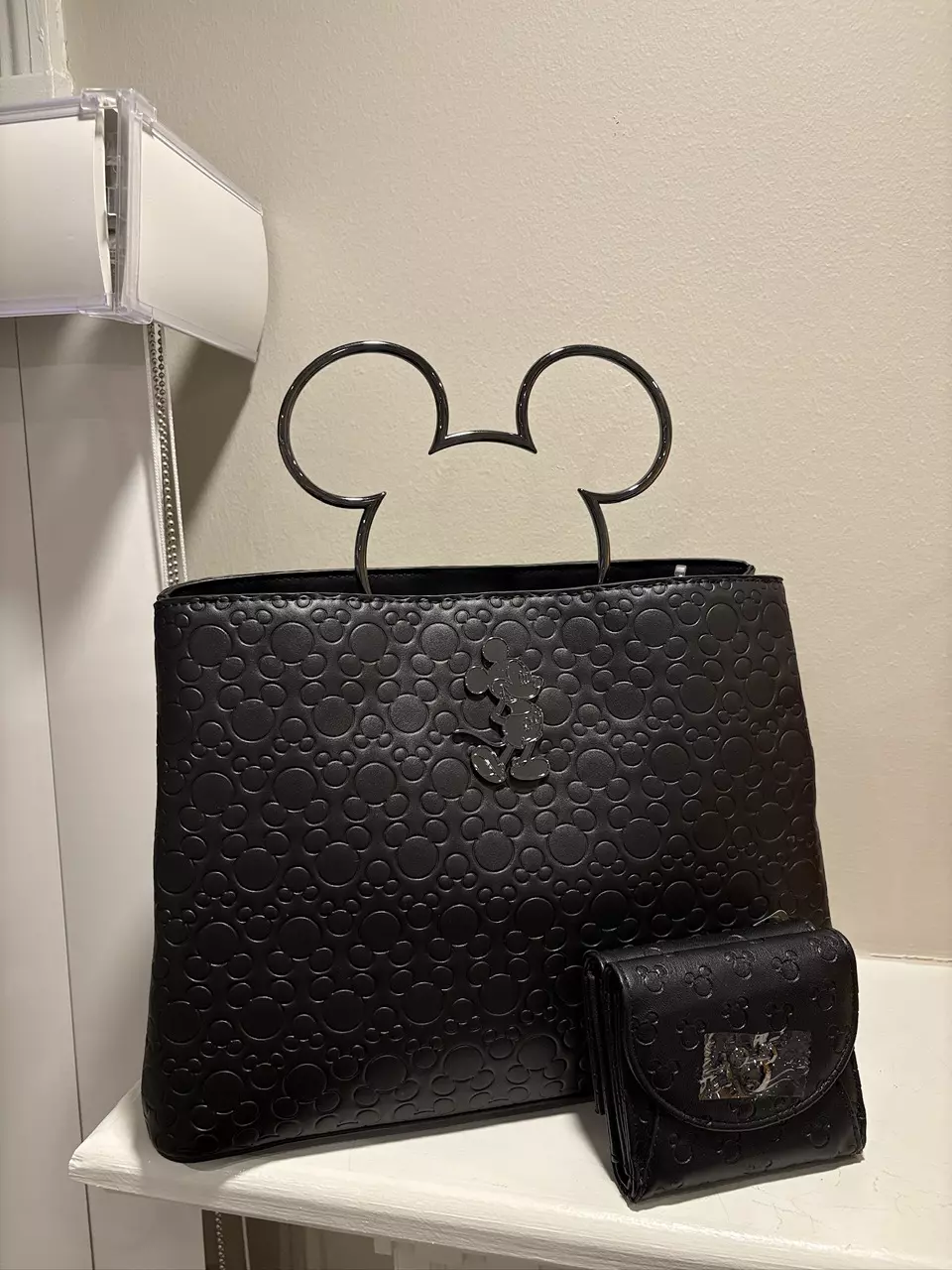 Loungefly Mickey Mouse Debossed Silhouette Crossbody Bag & matching wallet thumbnail